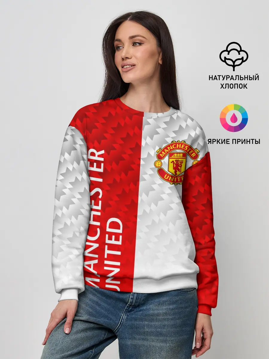 Женский свитшот / МАНЧЕСТЕР / MANCHESTER / УЗОР