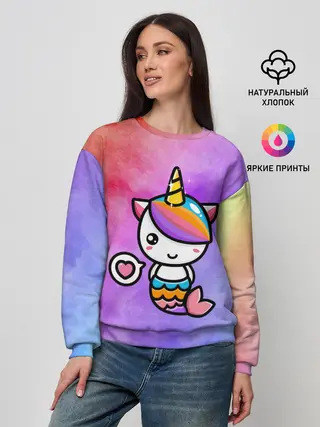 Женский свитшот / Русалка | Единорог
