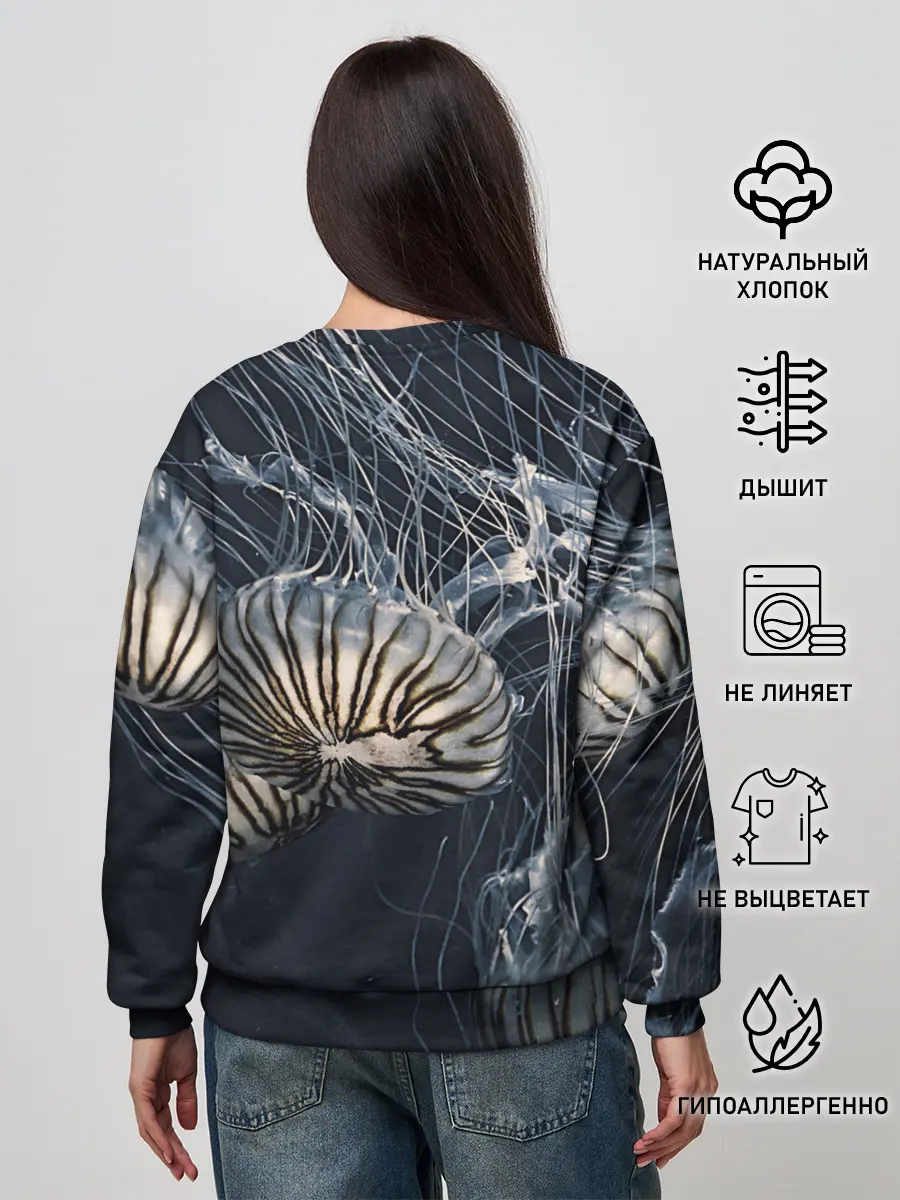 Женский свитшот / Рисунок медуза