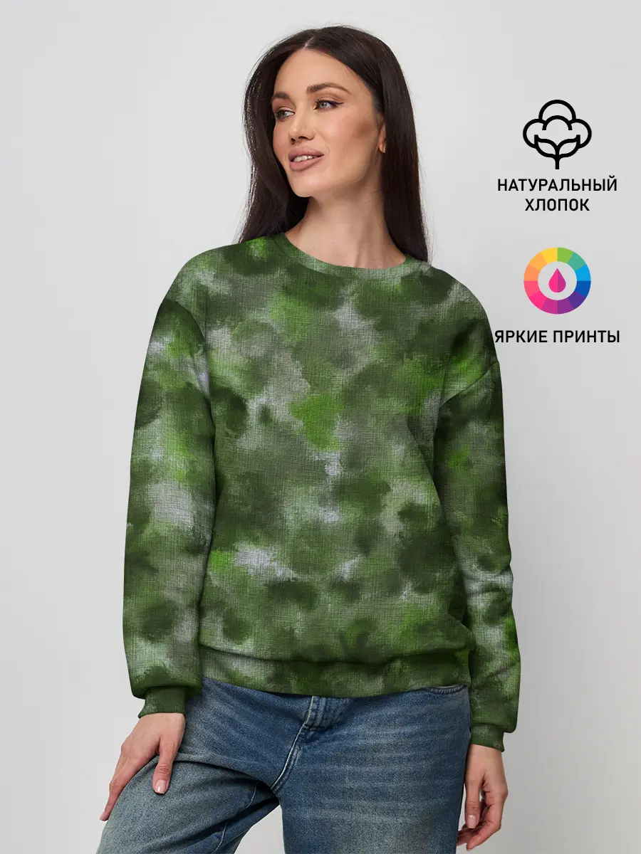 Женский свитшот / Canvas Green Camo