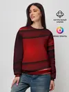 Женский свитшот / 3D red Абстрактные линии