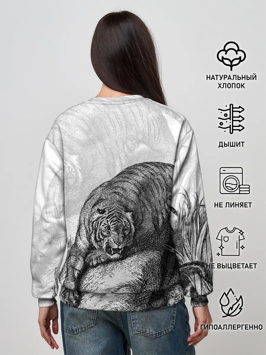 Женский свитшот / Тигр и змея