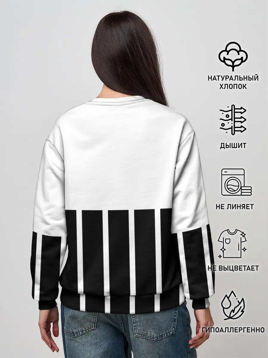 Женский свитшот / Juventus | Tee Black and White