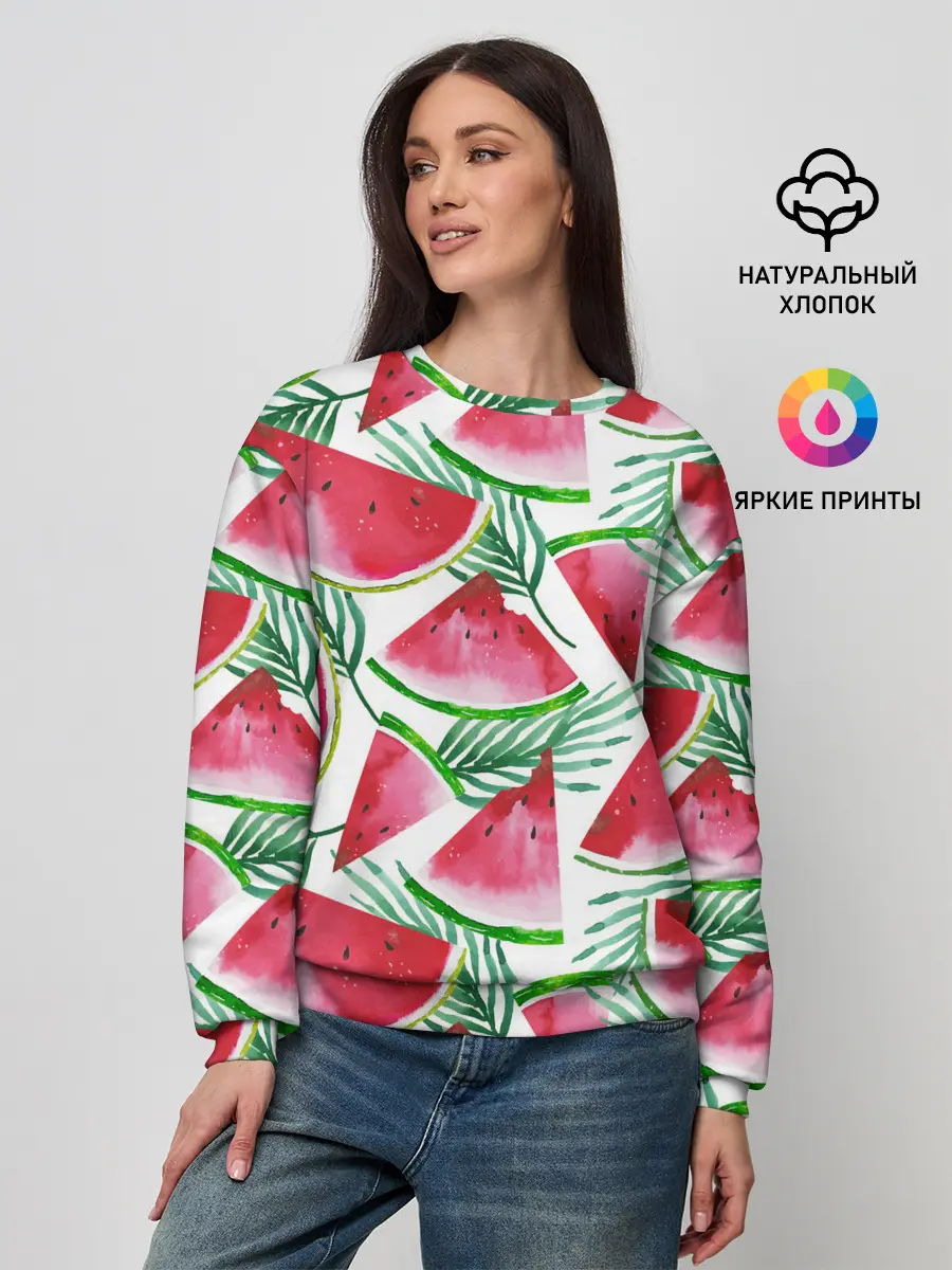 Женский свитшот / Арбузное настроение