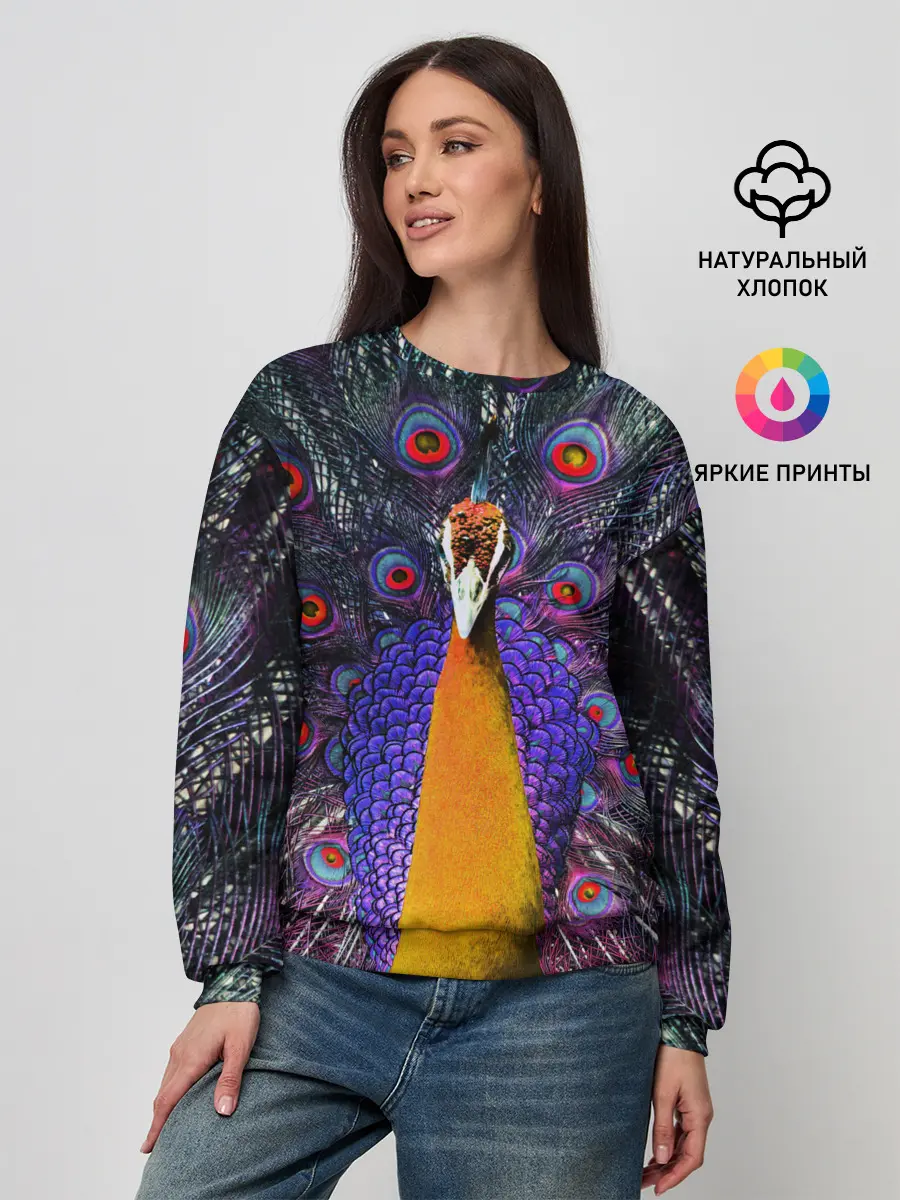 Женский свитшот / Павлин