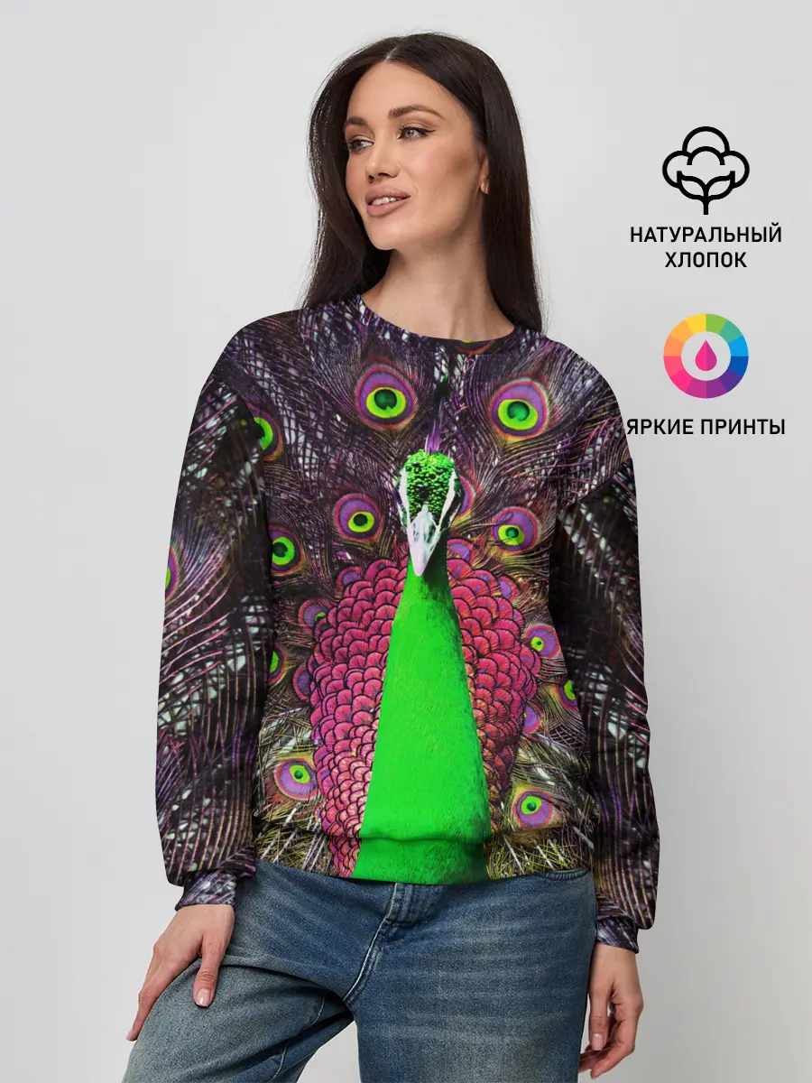 Женский свитшот / Оперение Павлина