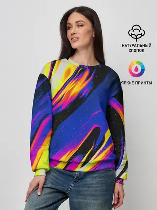 Женский свитшот / БЕНЗИНОВЫЕ РАВЗОДЫ / ТЕКСТУРА