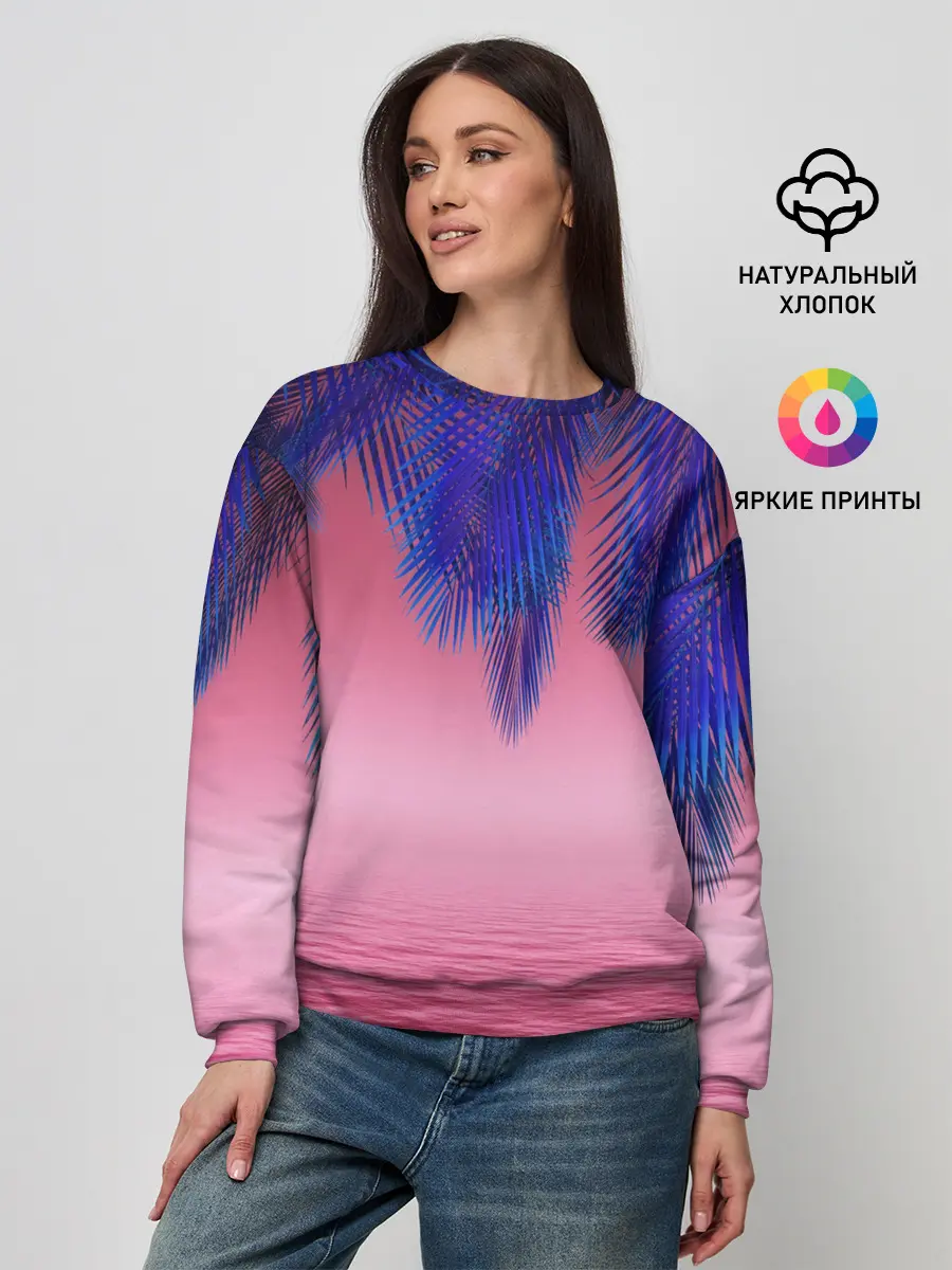 Женский свитшот / Неоновые Тропики