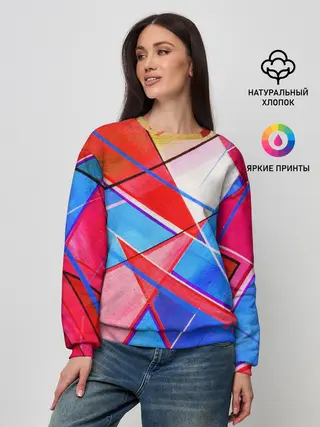 Женский свитшот / Абстрактные Фигуры