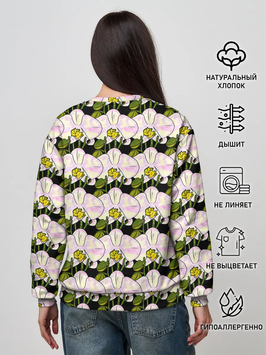 Женский свитшот / Заросли орхидей