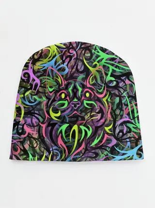 Детская шапка / Абстрактный кот