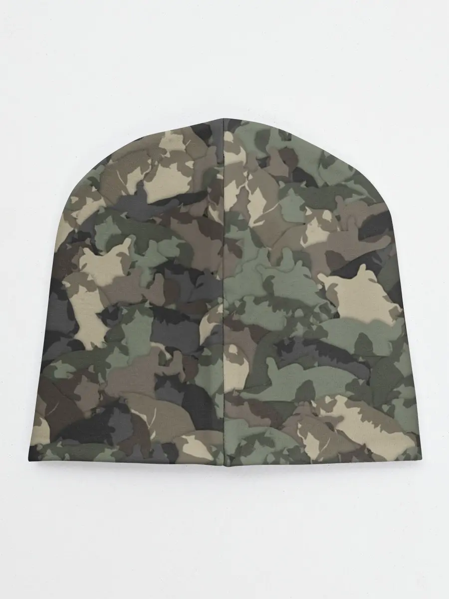 Детская шапка / Камуфляж с толстыми котами