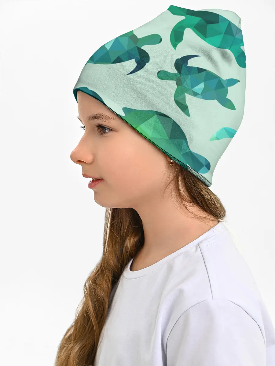 Детская шапка / Абстракция Черепахи Полигон