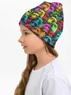 Детская шапка / Разноцветные сердитые коты