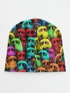 Детская шапка / Разноцветные сердитые коты