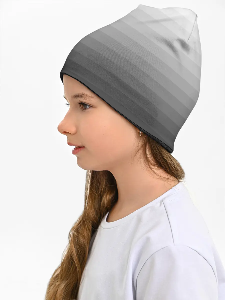 Детская шапка / Серые полосы