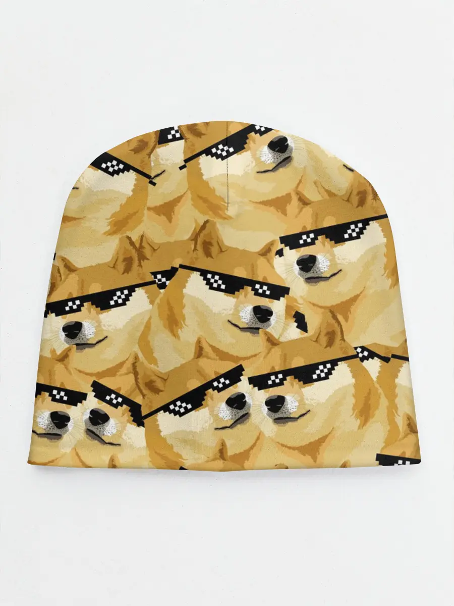 Детская шапка / Doge мем в deal with it очках