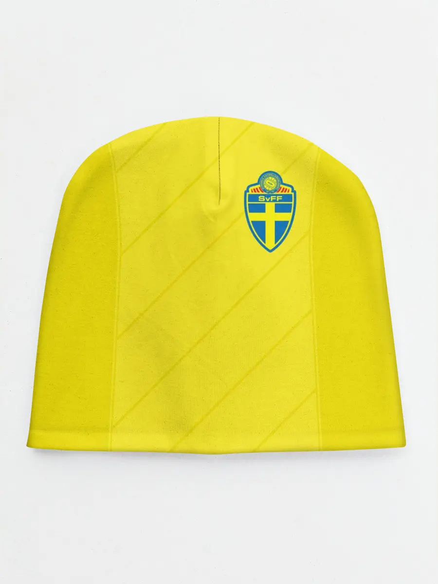Детская шапка / Швеция домашняя форма ЧМ 2018