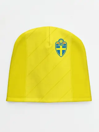 Детская шапка / Швеция домашняя форма ЧМ 2018