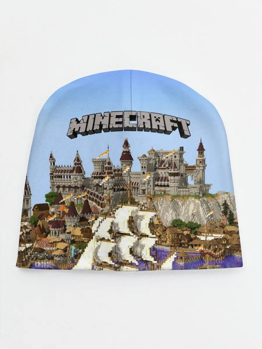 Детская шапка / Корабль и замок в манкрафт.