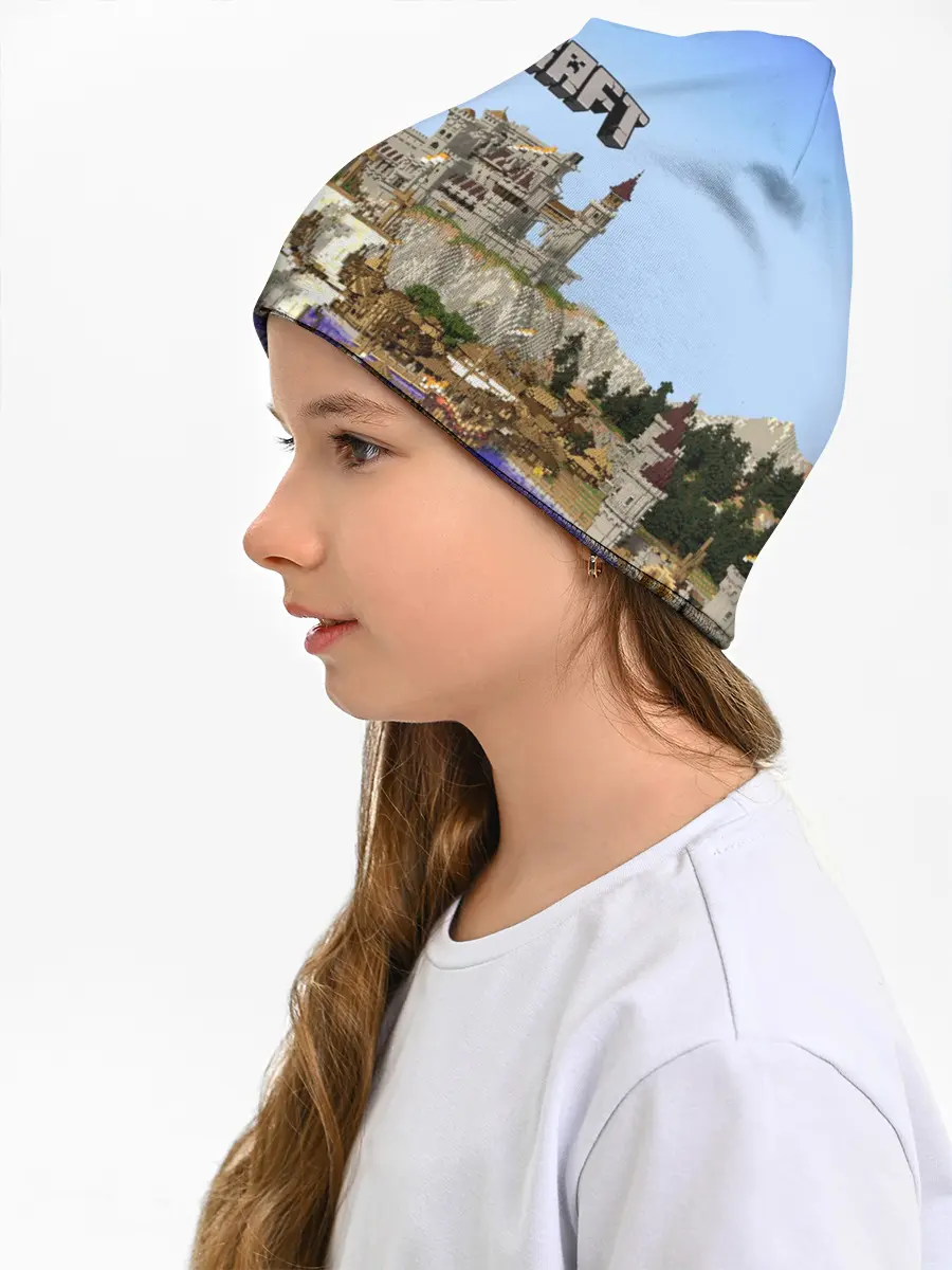 Детская шапка / Корабль и замок в манкрафт.