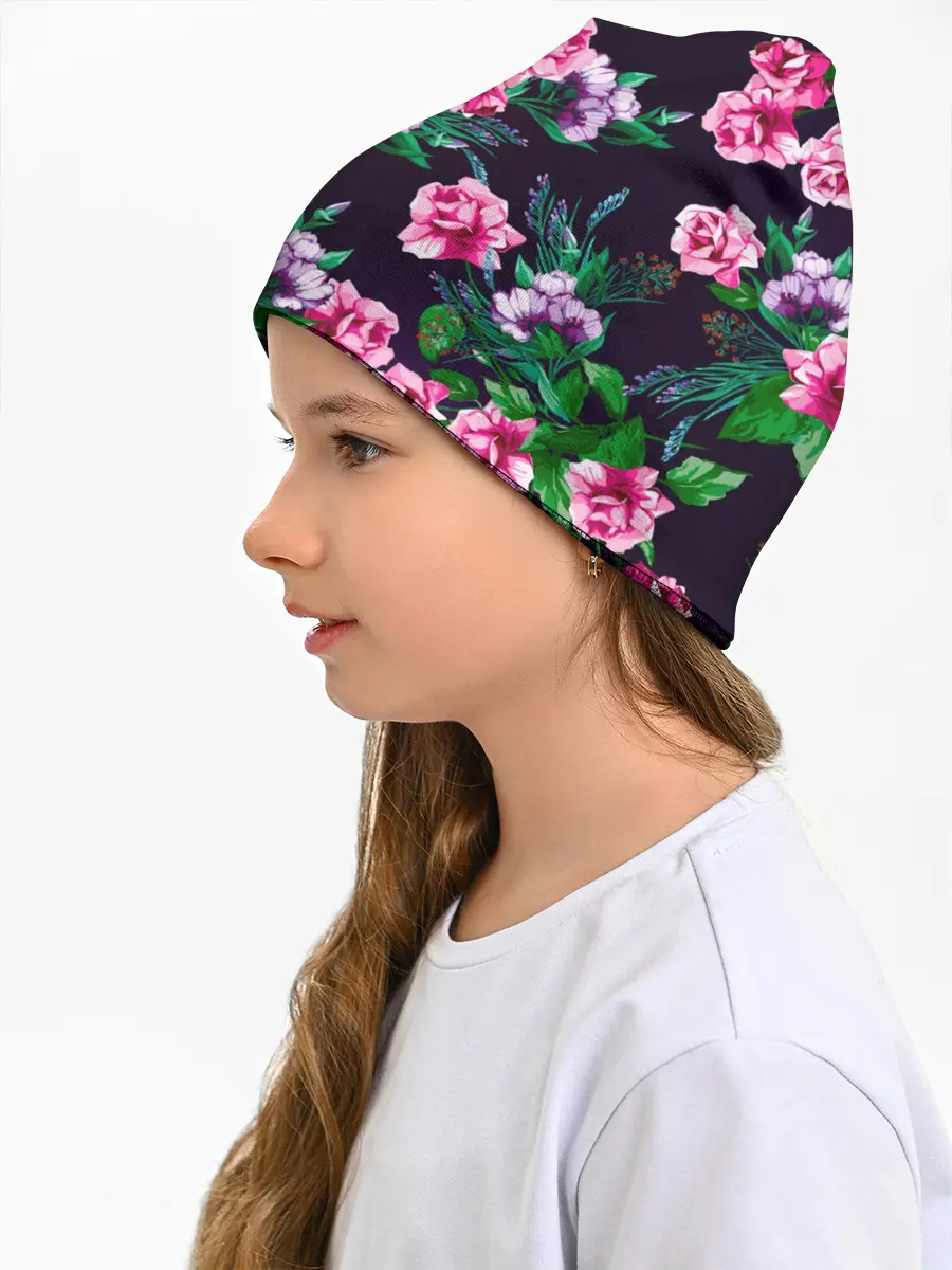 Детская шапка / Розы