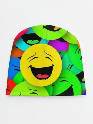 Детская шапка / ВЕСЁЛЫЕ СМАЙЛИКИ.
