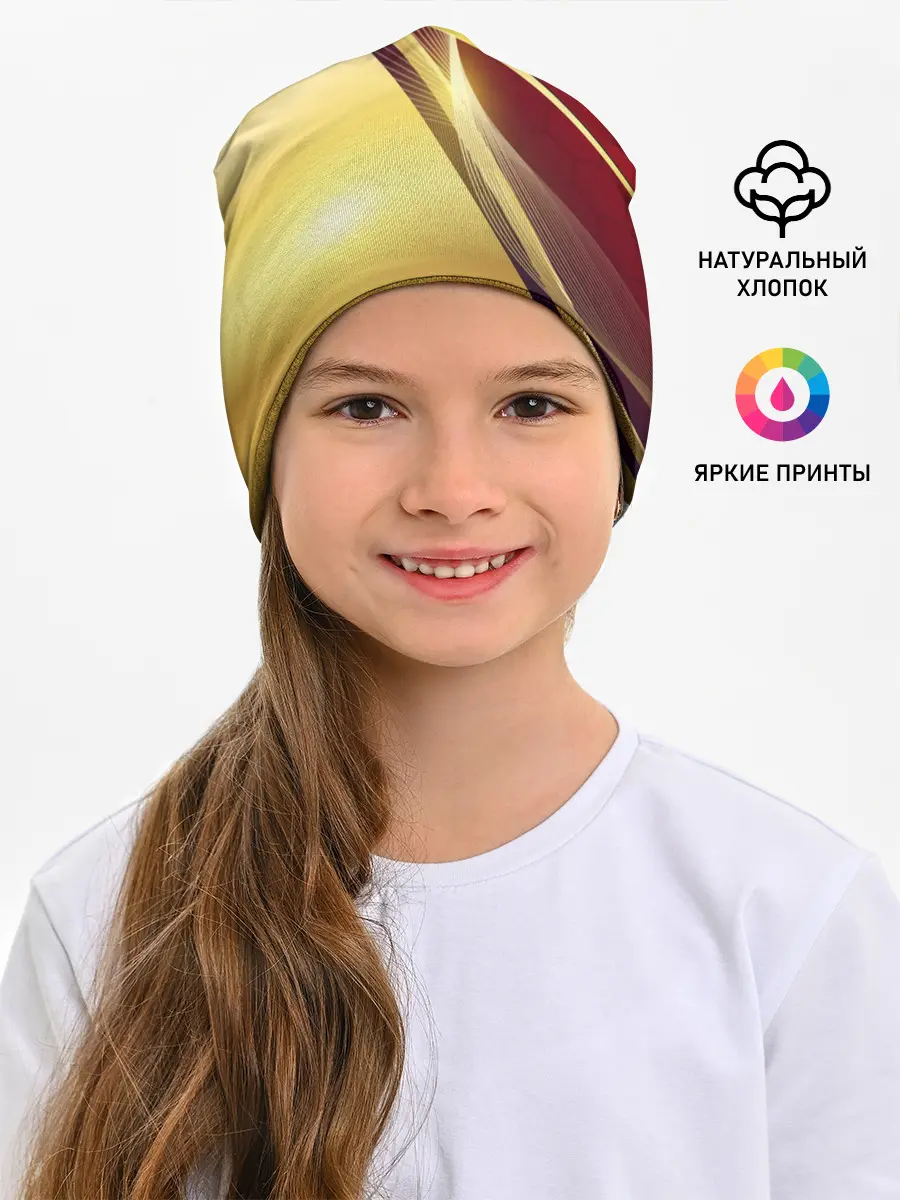 Детская шапка / RUSSIA SPORT: Red and Gold.