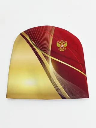 Детская шапка / RUSSIA SPORT: Red and Gold.