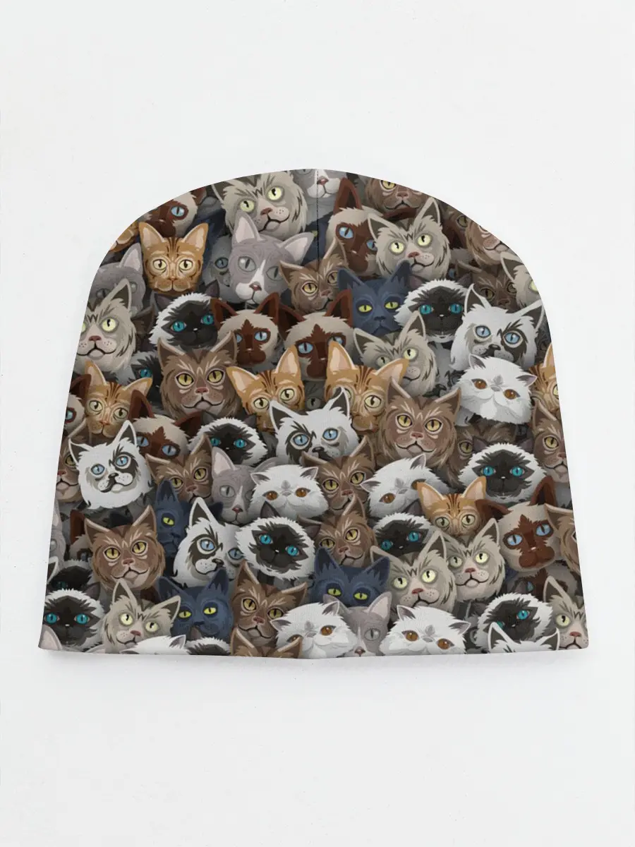 Детская шапка / Коты разных пород