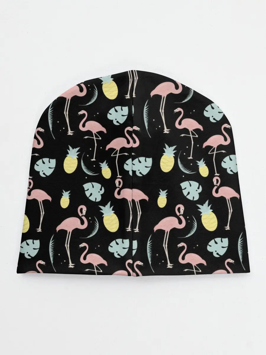 Детская шапка / Розовый фламинго