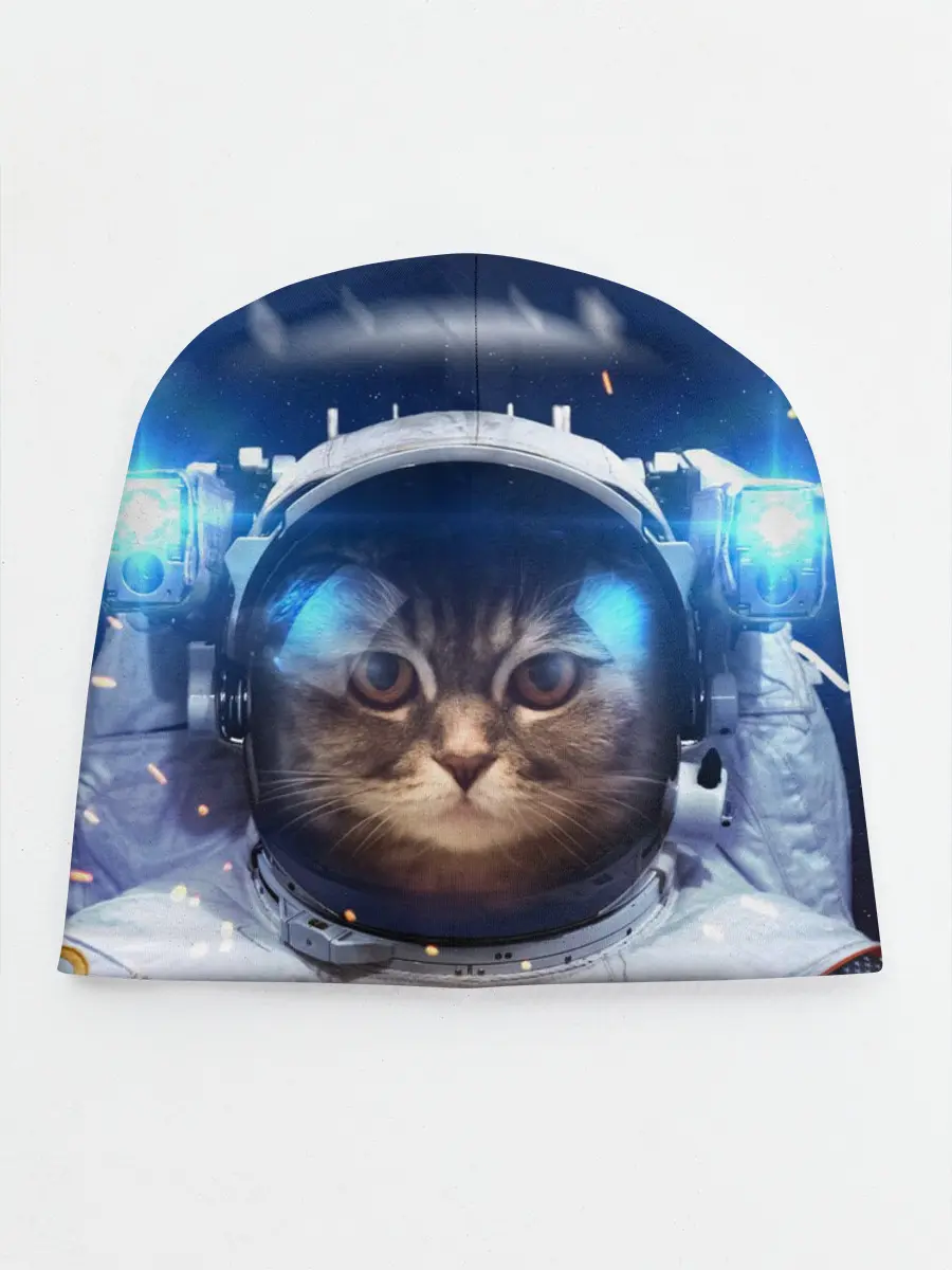 Детская шапка / КОТ АСТРОНАВТ