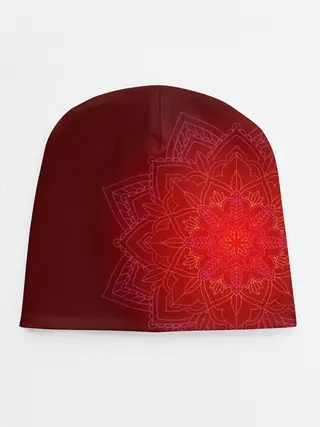 Детская шапка / Красная мандала