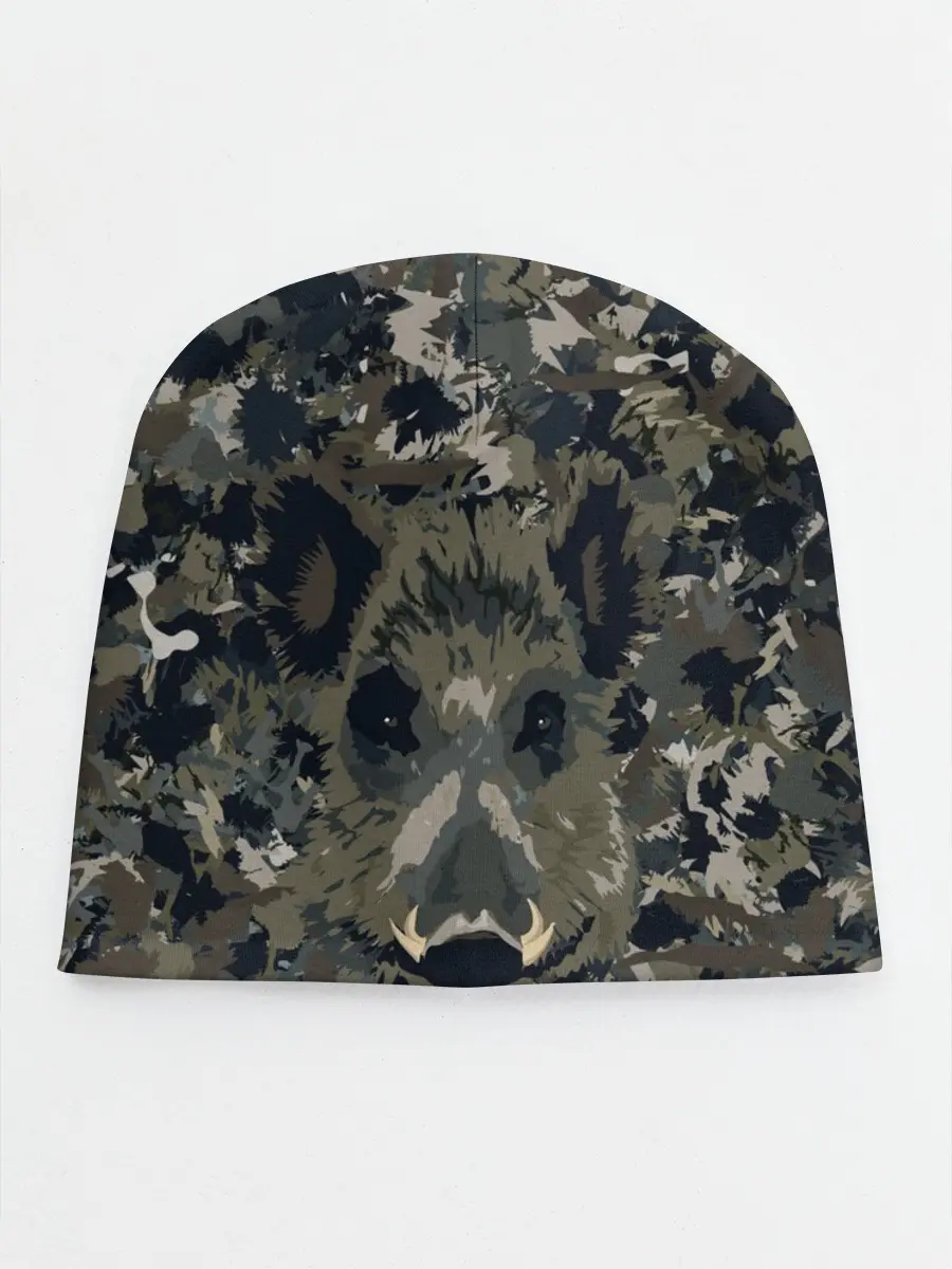 Детская шапка / Камуфляж с кабаном