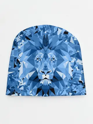 Детская шапка / Сине-бело-голубой лев