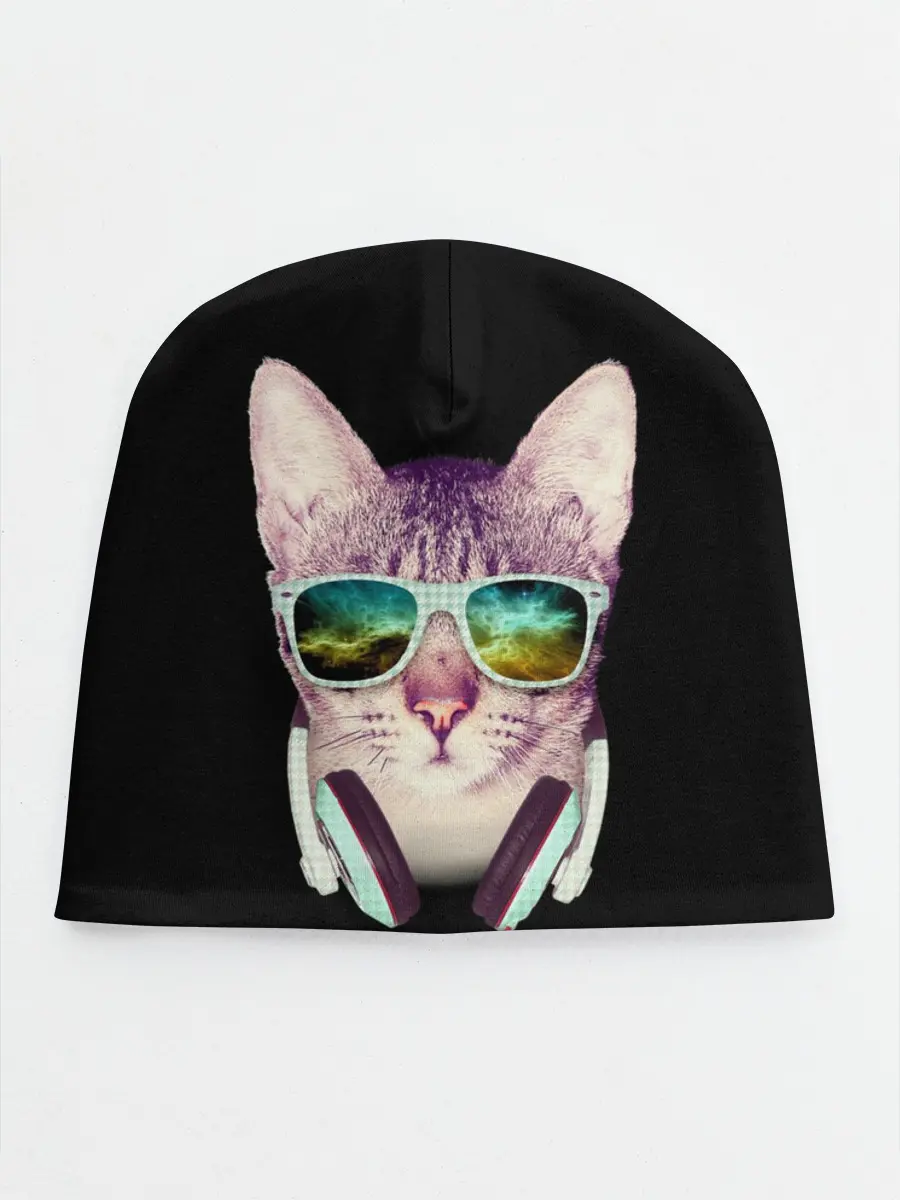 Детская шапка / Кот в Наушниках