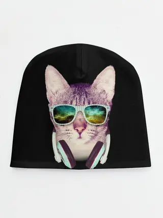 Детская шапка / Кот в Наушниках