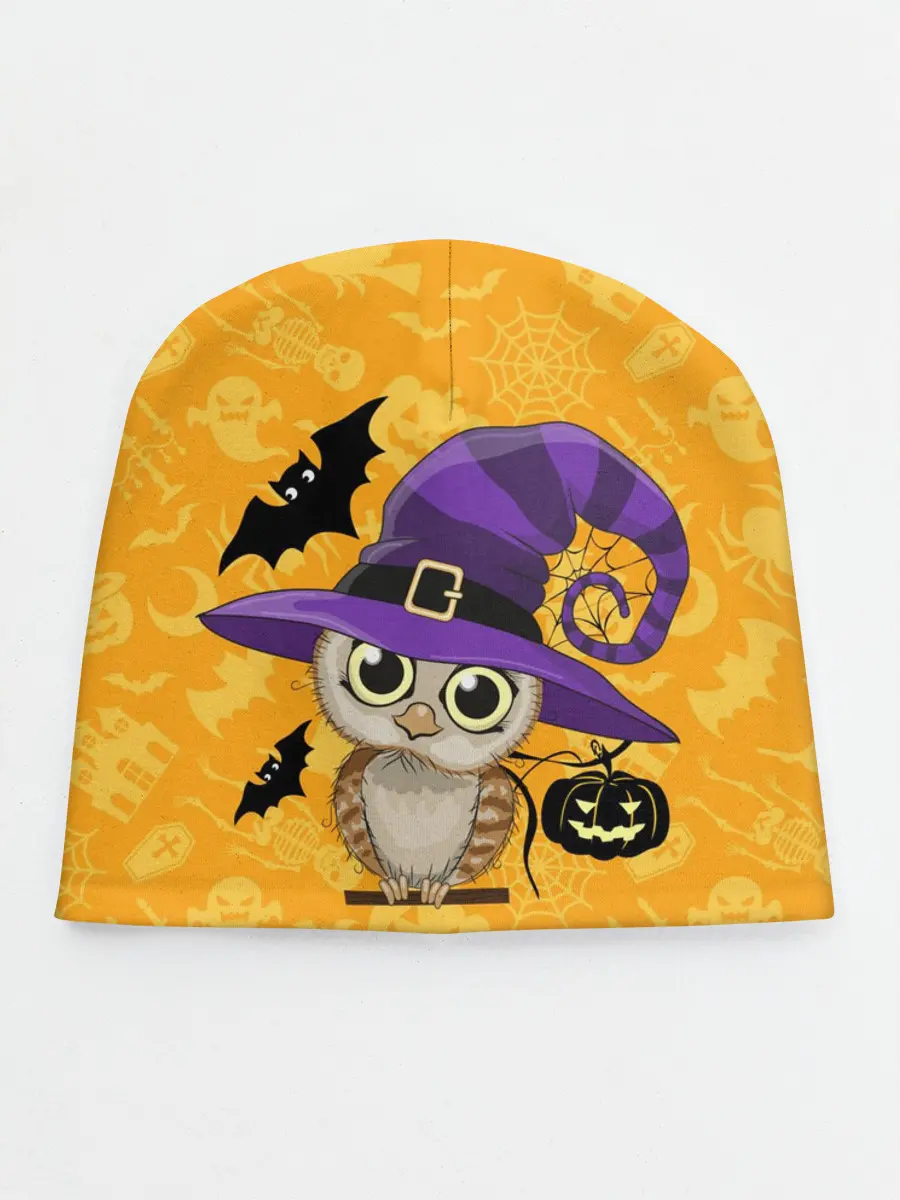Детская шапка / Совушка и хэллоуин