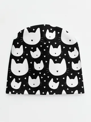 Детская шапка / Love Cats Pattern