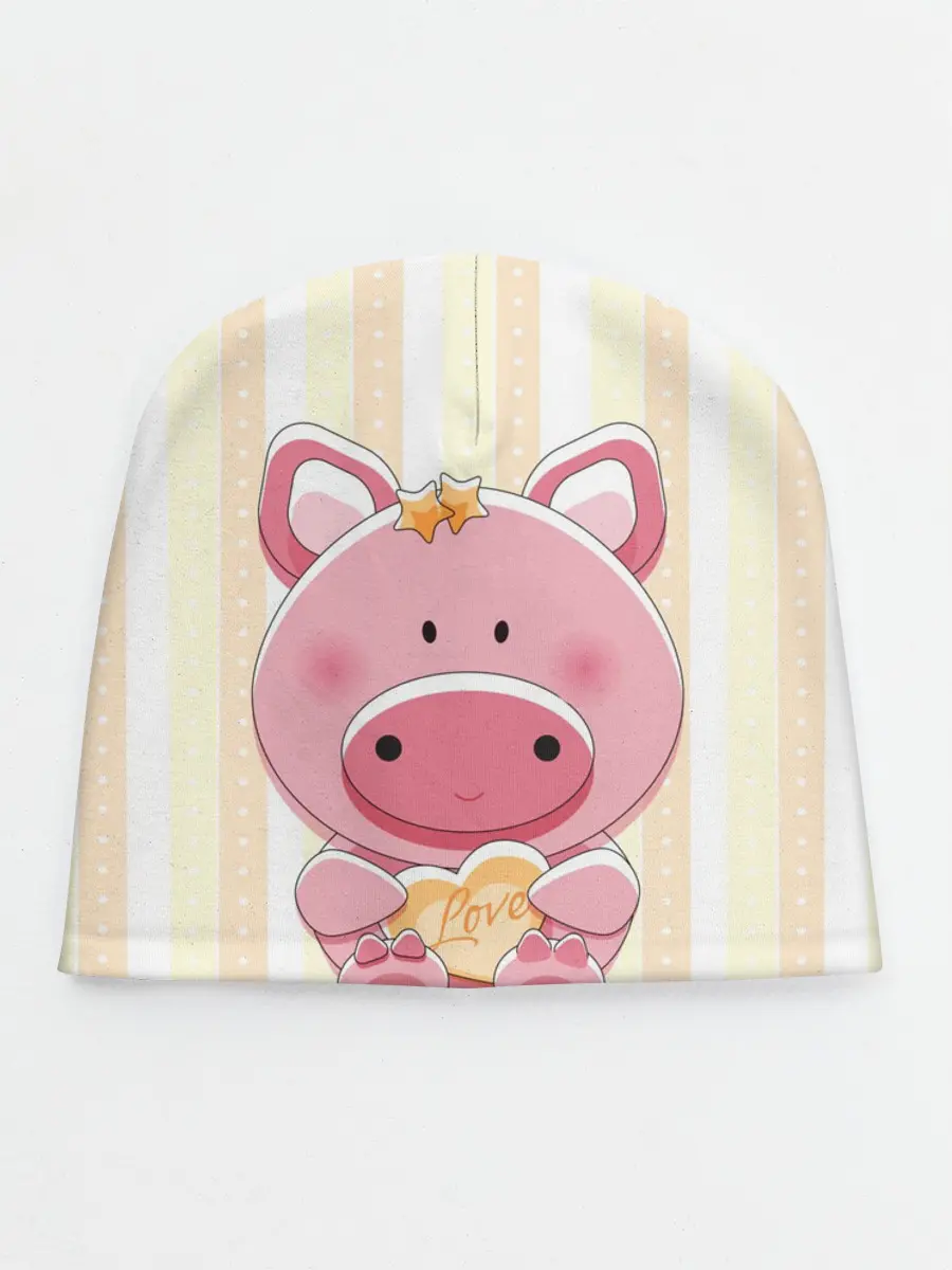 Детская шапка / Поросенок love