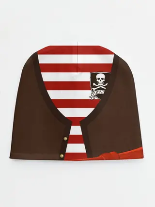 Детская шапка / Костюм пирата в красную полоску