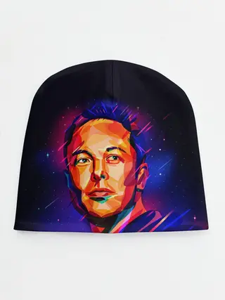 Детская шапка / Яркий Илон Маск