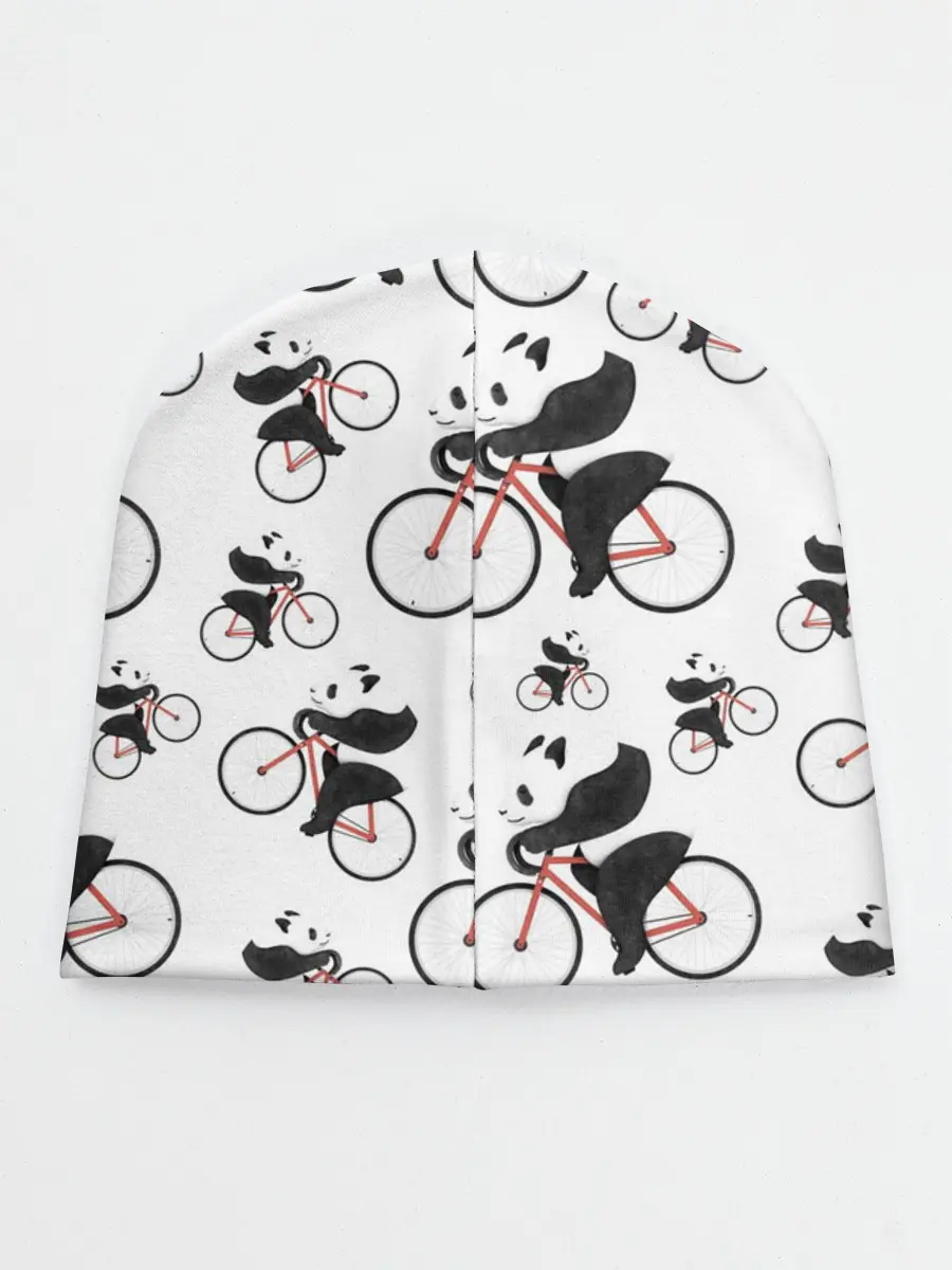Детская шапка / Панды На Велосипеде