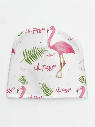 Детская шапка / Lil Peep pink flamingo