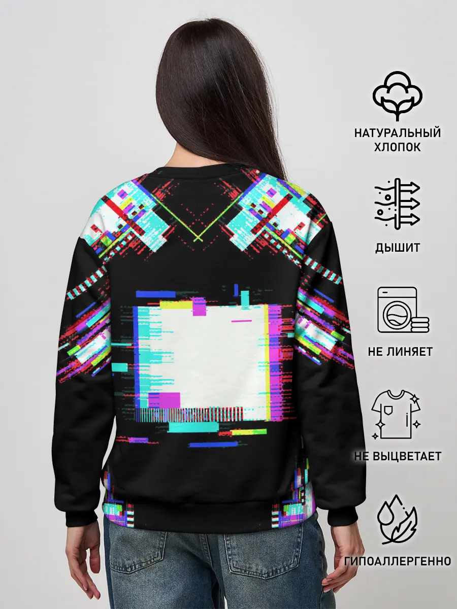 Женский свитшот / Glitch VHS