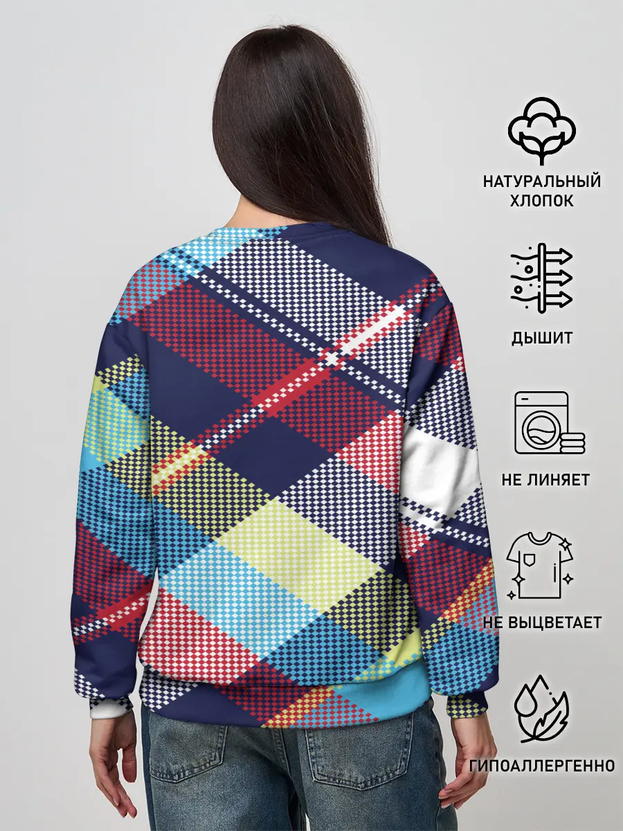 Женский свитшот / Клетка / Текстура в клетку #2