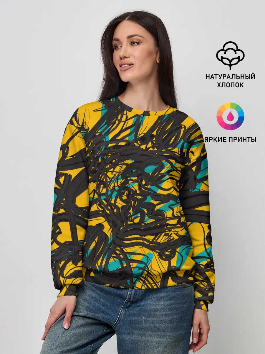 Женский свитшот / Черные линии