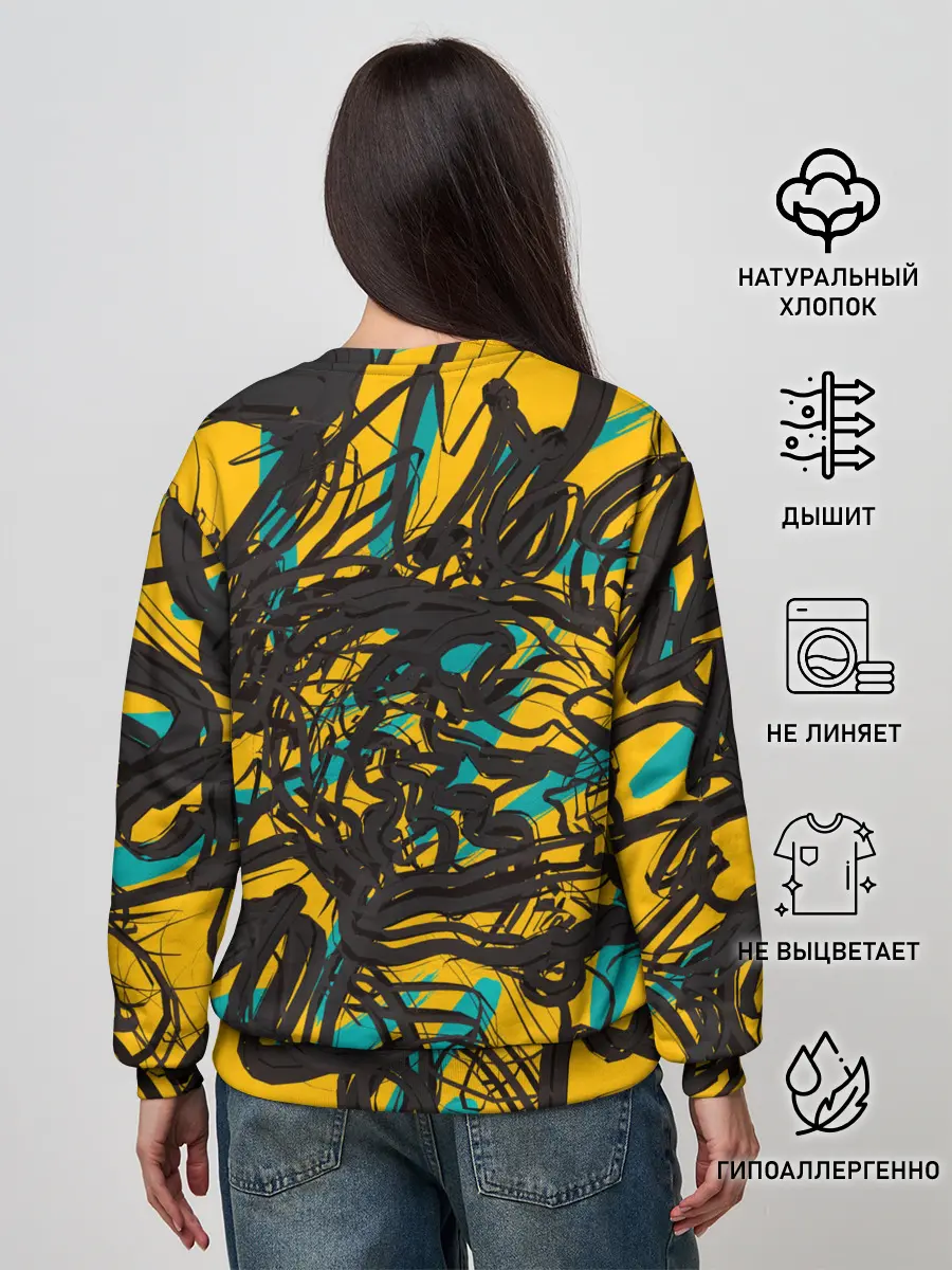 Женский свитшот / Черные линии