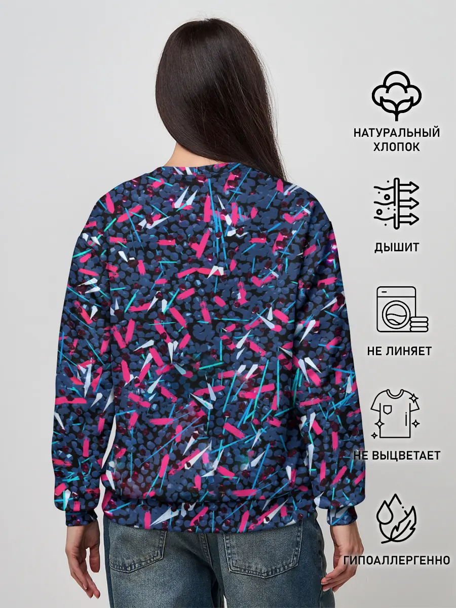 Женский свитшот / Кристаллы и линии