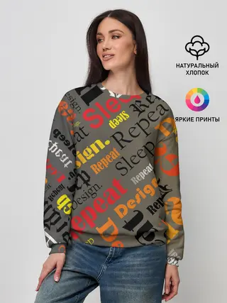 Женский свитшот / Буквы-надписи